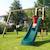 Portique en bois carré 3 agrès balançoire bébé, face à face et toboggan trefle Marron 4 - vertbaudet enfant 