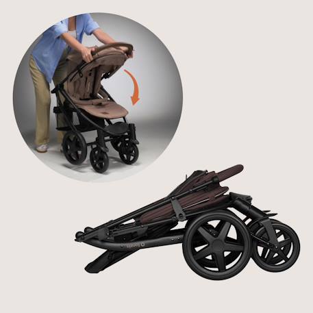 Poussette tout-terrain annet plus avec grandes roues, amortisseurs et accessoires Beige sand+Black carbon+Brown chocolate+Green forest+Stone caramel 18 - vertbaudet enfant 