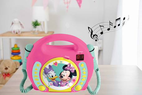 Lecteur cd portable avec 2 microphones disney minnie ROSE 4 - vertbaudet enfant 