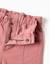 Pantalon à jambe large en sergé avec volants Rose 3 - vertbaudet enfant 