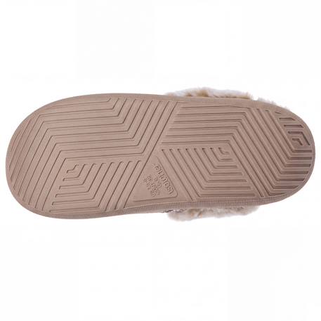 Chaussons mules cuir semelle bloup extra confort Beige+Camel 3 - vertbaudet enfant 
