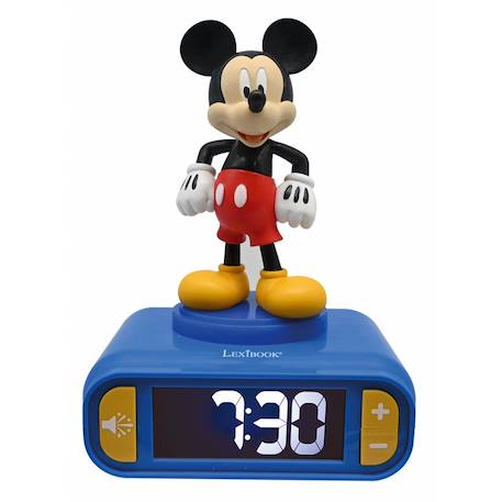 Réveil avec veilleuse lumineuse mickey en 3d BLEU 1 - vertbaudet enfant 