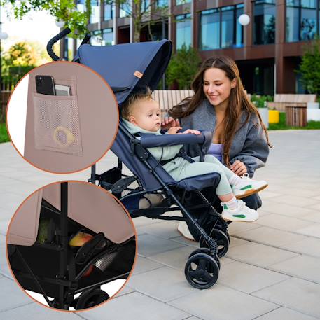 Poussette canne compacte elia légère 6-36 mois avec moustiquaire Beige taupe+Black onyx+Brown chocolate+Green graphite 6 - vertbaudet enfant 