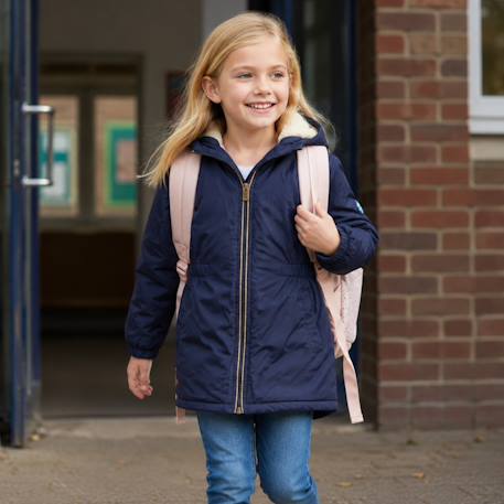 Parka fille Ecru+Marine+Noir 8 - vertbaudet enfant 