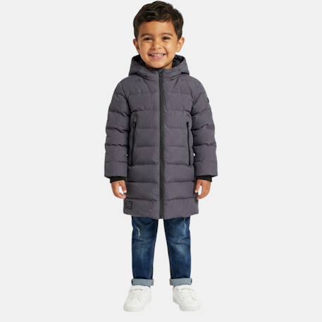Doudoune longue garçon Gris+Kaki+Marine+Noir 1 - vertbaudet enfant 