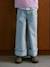 Jean large enfant fille denim bleached 1 - vertbaudet enfant 