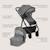 Poussette trio lionelo bianka - jusqu'à 22kg - pack poussette, nacelle, siège auto et accessoires Beige sand+Beige taupe+Black onyx+Grey stone 20 - vertbaudet enfant 