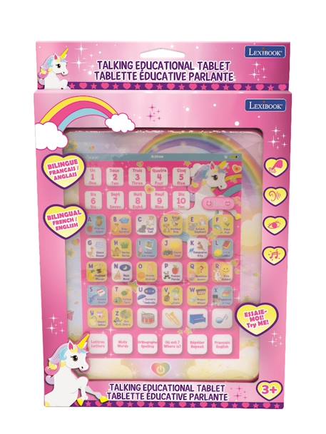 Tablette éducative bilingue licorne en français et en anglais ROSE 4 - vertbaudet enfant 