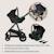 Poussette trio lionelo bianka - jusqu'à 22kg - pack poussette, nacelle, siège auto et accessoires Beige sand+Beige taupe+Black onyx+Grey stone 4 - vertbaudet enfant 