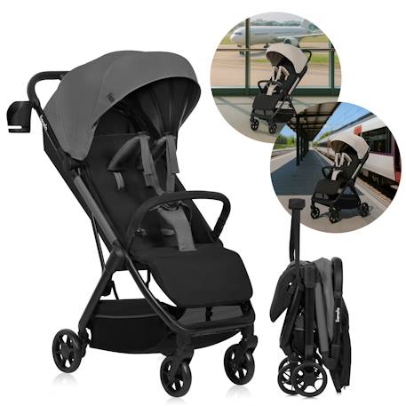 Poussette ultra-compacte julie air légère et pliable, compatible avion Grey stone 1 - vertbaudet enfant 
