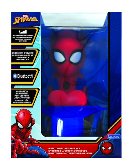 Enceinte bluetooth avec figurine lumineuse de spiderman BLEU 6 - vertbaudet enfant 