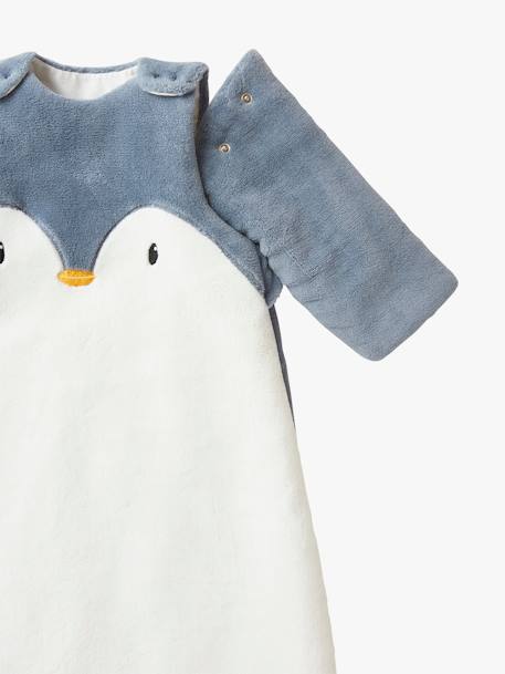Gigoteuse hiver manches amovibles en polaire PINGOUIN écru / gris 4 - vertbaudet enfant 