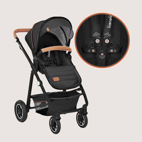 Poussette 3en1 amber jusqu’à 22 kg avec nacelle, siège-auto, sac et accessoires Beige sand+Black onyx+Black silver+Brown chocolate+Green forest+Grey graphite 35 - vertbaudet enfant 