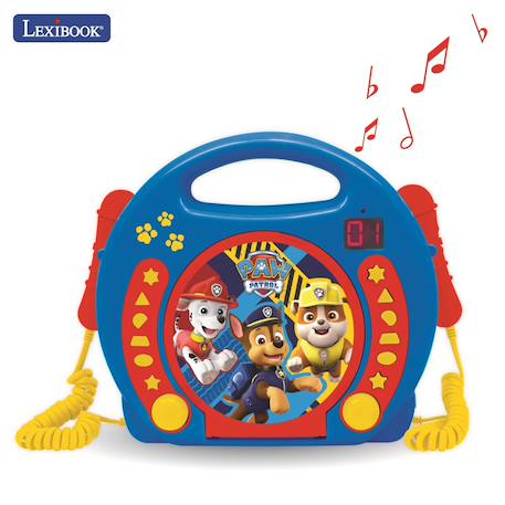 Lecteur cd portable avec 2 microphones pat patrouille BLEU 1 - vertbaudet enfant 