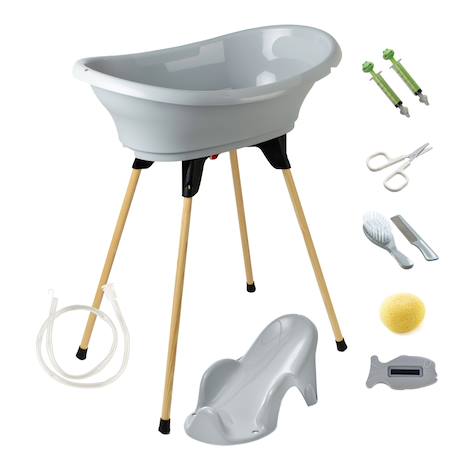 Pack bain vasco 9 en 1 gris charme Gris 1 - vertbaudet enfant 