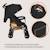 Poussette canne compacte irma 6-36 mois avec moustiquaire et amortisseurs avant Black onyx+Green emerald+Grey/dark grey 5 - vertbaudet enfant 