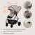 Poussette trio lionelo bianka - jusqu'à 22kg - pack poussette, nacelle, siège auto et accessoires Beige sand+Beige taupe+Black onyx+Grey stone 5 - vertbaudet enfant 