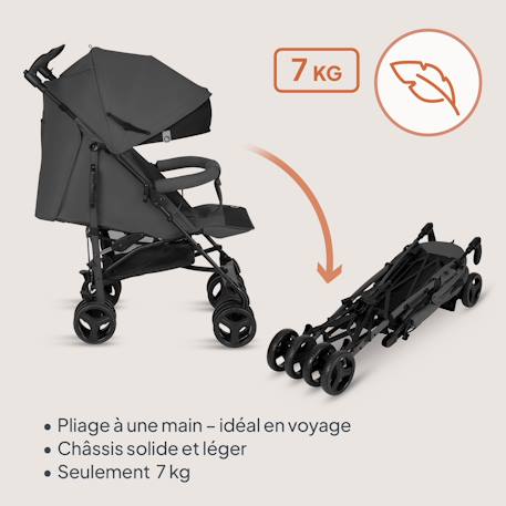Poussette canne compacte irma 6-36 mois avec moustiquaire et amortisseurs avant Beige sand+Black onyx+Green emerald+Grey stone+Grey/dark grey 23 - vertbaudet enfant 