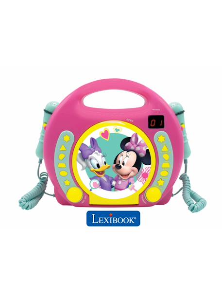 Lecteur cd portable avec 2 microphones disney minnie ROSE 2 - vertbaudet enfant 