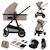 Poussette 3en1 amber jusqu’à 22 kg avec nacelle, siège-auto, sac et accessoires Beige sand+Black onyx+Black silver+Brown chocolate+Green forest+Grey graphite 1 - vertbaudet enfant 