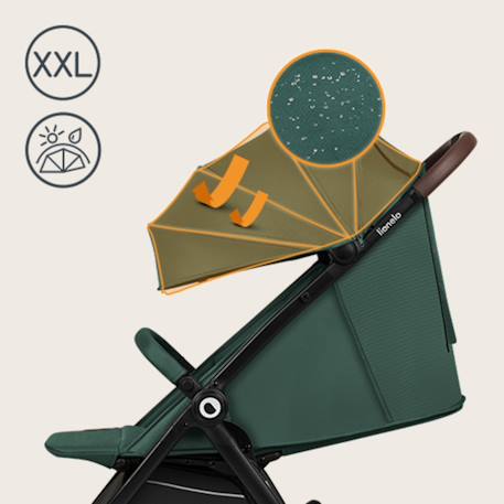 Poussette compacte ingrid légère et pliable jusqu’à 22 kg avec amortissement Beige sand+Black onyx+Green emerald+Grey stone+Pink mauve 17 - vertbaudet enfant 