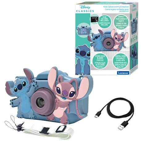 Appareil photo Camera avec protection Stitch  4-en-1, Fonctions Photo, vidéo, Jeux, MP3, Carte mémoire 8 Go incluse BLEU 2 - vertbaudet enfant 