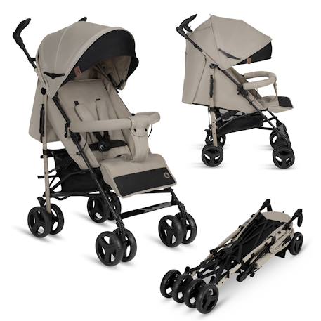 Poussette canne compacte irma 6-36 mois avec moustiquaire et amortisseurs avant Beige sand+Black onyx+Green emerald+Grey stone+Grey/dark grey 1 - vertbaudet enfant 