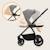 Poussette 3en1 meril jusqu’à 22 kg avec nacelle, siège-auto, sac et accessoires Beige sand+Black onyx+Grey stone 16 - vertbaudet enfant 