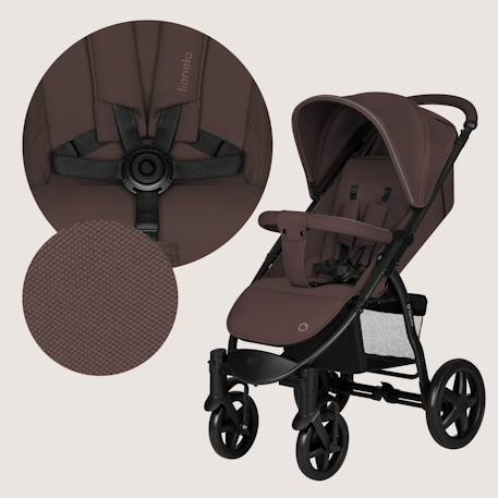 Poussette tout-terrain annet plus avec grandes roues, amortisseurs et accessoires Beige sand+Black carbon+Brown chocolate+Green forest+Stone caramel 16 - vertbaudet enfant 