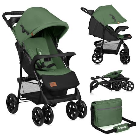 Poussette tout-terrain emma 6-36 mois avec sac et pliage rapide Coral pink+Green emerald+Grey dove+Pink scandi+Stone 7 - vertbaudet enfant 