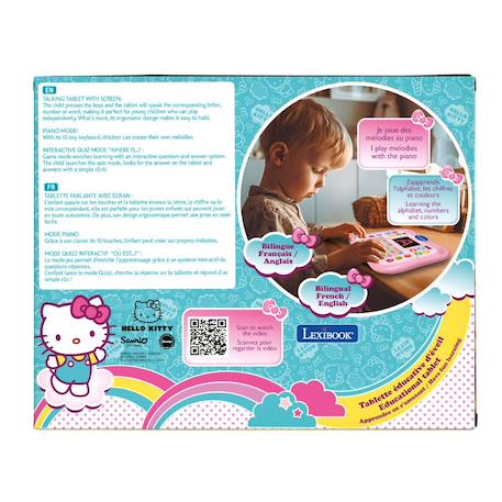 Tablette hello kitty éducative bilingue parlante abc (fr/en) ROSE 4 - vertbaudet enfant 