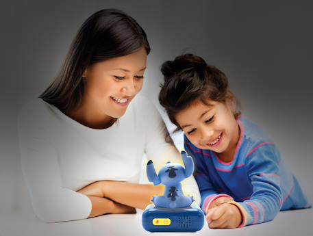 Réveil avec veilleuse lumineuse Stitch en 3d et effets sonores BLEU 6 - vertbaudet enfant 