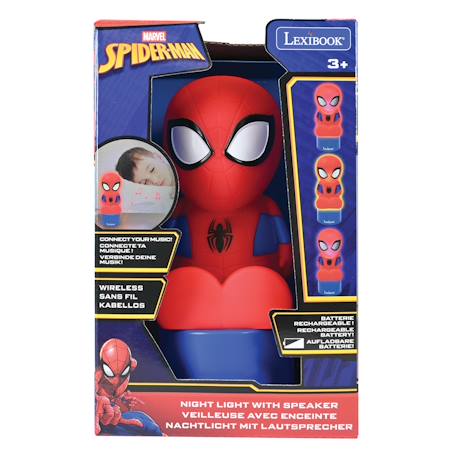 Enceinte bluetooth veilleuse spiderman ROUGE 3 - vertbaudet enfant 