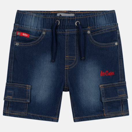 Bermuda taille élastique garçon Bleu+Gris 4 - vertbaudet enfant 