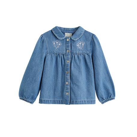Blouse enfant en jean cléo Bleu 2 - vertbaudet enfant 