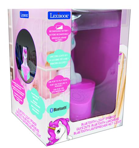 Enceinte bluetooth avec figurine lumineuse licorne ROSE 4 - vertbaudet enfant 