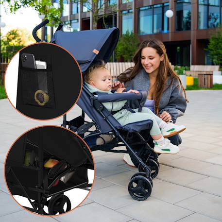 Poussette canne compacte elia légère 6-36 mois avec moustiquaire Beige taupe+Black onyx+Brown chocolate+Green graphite 12 - vertbaudet enfant 