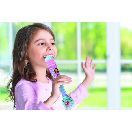 Microphone gabby et la maison magique avec tube lumineux et enceinte ROSE 2 - vertbaudet enfant 
