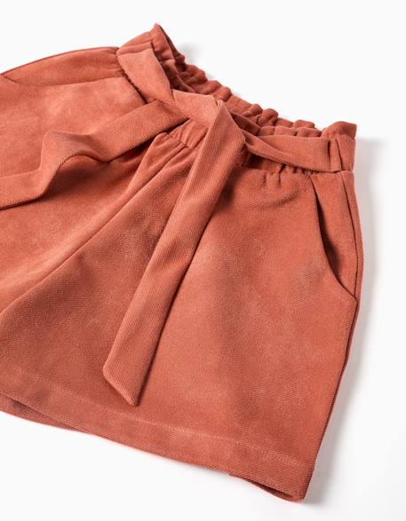 Short en maille interlock avec ceinture intégrée Marrón 4 - vertbaudet enfant 