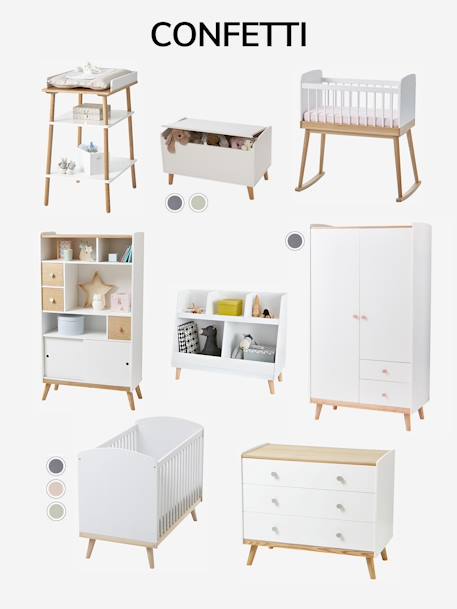 Table à langer LIGNE CONFETTI blanc/bois 5 - vertbaudet enfant 