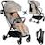 Poussette ultra-compacte agia légère jusqu’à 22 kg avec grand panier et pliage rapide Beige sand 1 - vertbaudet enfant 