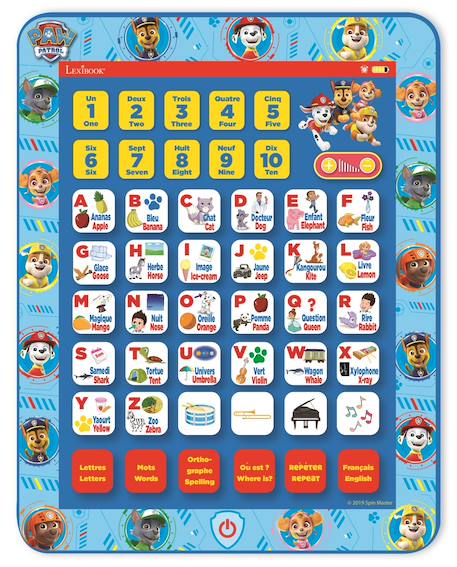 Tablette éducative bilingue pat patrouille en français et en anglais BLEU 1 - vertbaudet enfant 