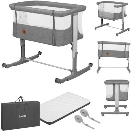 Lit cododo berceau 3en1 Aurora avec matelas et sac Beige cappuccino+Beige taupe+Green sage+Grey concrete+Grey monument 19 - vertbaudet enfant 