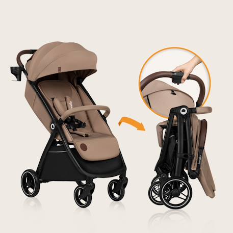 Poussette compacte ingrid légère et pliable jusqu’à 22 kg avec amortissement Beige sand+Black onyx+Green emerald+Grey stone+Pink mauve 5 - vertbaudet enfant 