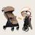 Poussette compacte ingrid légère et pliable jusqu’à 22 kg avec amortissement Beige sand+Black onyx+Green emerald+Grey stone+Pink mauve 5 - vertbaudet enfant 