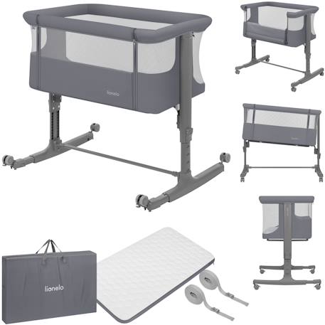 Lit cododo berceau 3en1 Aurora avec matelas et sac Beige cappuccino+Beige taupe+Green sage+Grey concrete+Grey monument 25 - vertbaudet enfant 