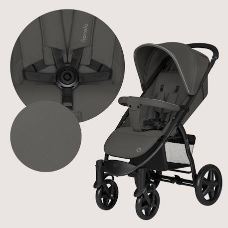 Poussette tout-terrain annet plus avec grandes roues, amortisseurs et accessoires Beige sand+Black carbon+Brown chocolate+Green forest+Stone caramel 28 - vertbaudet enfant 