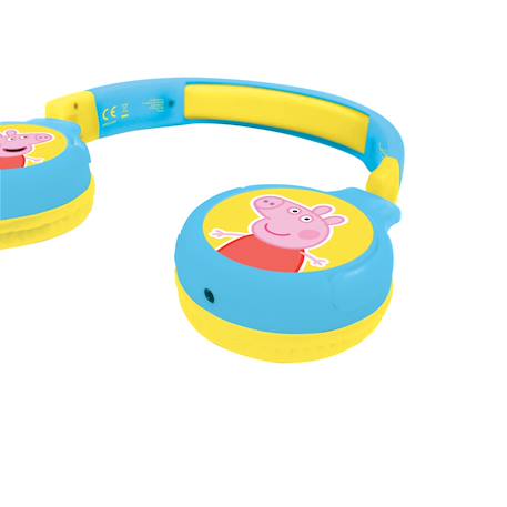 Casque 2 en 1 peppa pig bluetooth et filaire confortable et pliable avec limitation de son BLEU 2 - vertbaudet enfant 