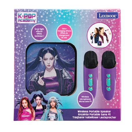 Enceinte karaoké portable k-pop academy avec deux microphones sans fil Violet 5 - vertbaudet enfant 