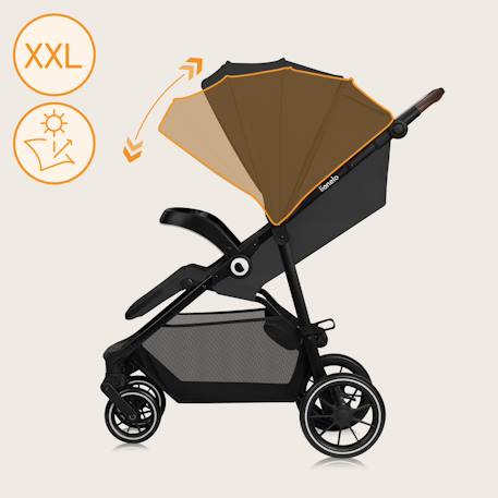 Poussette tout-terrain emma one 6-48 mois avec grandes roues et pliage rapide Beige sand+Green forest+Grey stone 17 - vertbaudet enfant 